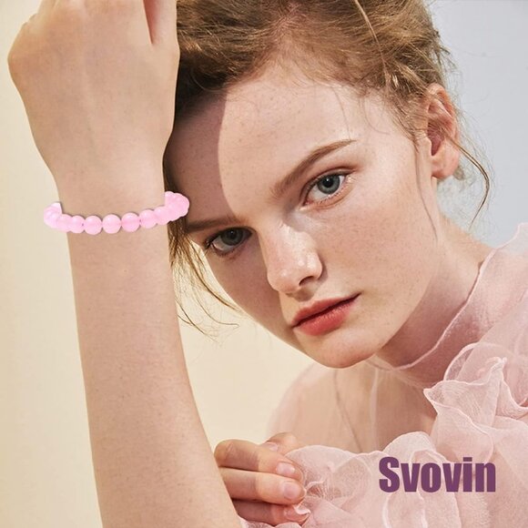 12pcs Unisex Gemstone Beaded Bracelets Set Tiger Eye Amethyst Adjustable Elastic - Picture 3 of 7